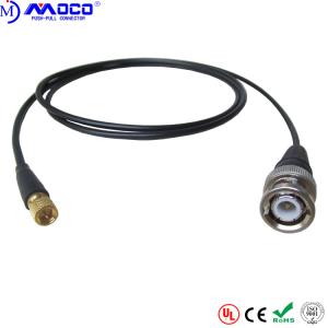 Quality Durable Push Pull Cable Assemblies Microdot To BNC Cable For NDT System for sale