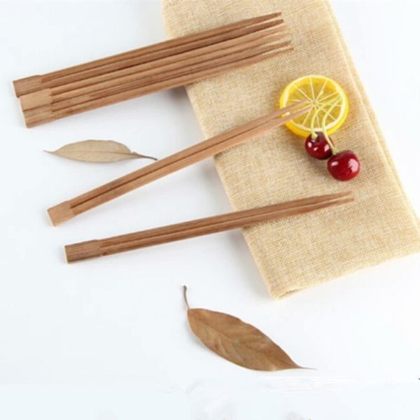 Custom Logo Compostable Reusable Bamboo Chopsticks Disposable Carbonized Dining