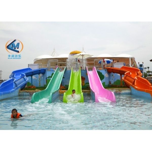Durable Public Water Slide Funny Commercial Pool Slides For Children