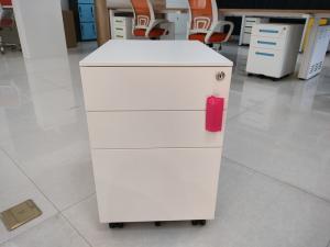 Quality Two Drawers One Box Mobile Pedestal Cabinet With Brake Wheel White Color for sale