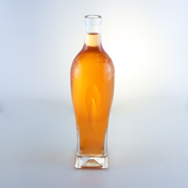 750ml Brandy or Whisky Glass Bottle Packaging with Unique Design and Acid Etch Surface
