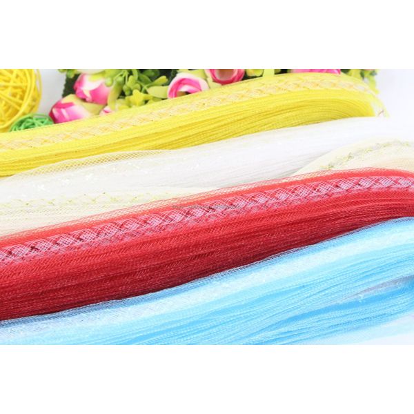 Polyester Mesh Fabric 60gsm For Millinery Supplies And Hat Decoration