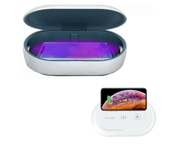 Buy 10W Wireless Charging 2 Pcs Lamp UV Sterilizer Box at wholesale prices