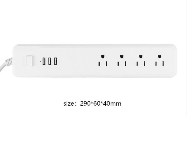 Buy US Smart socket with 3USB switch smart charging socket extension seat 4 digit Jack at wholesale prices