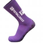 China Youth Football Socks with Non-Slip Grip and Customized Logo in Woven Polyester Fibre for sale