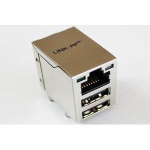 LPJU3101AHNL LPJU5103BONL RJ45 USB Connector Combo Shield Stacked