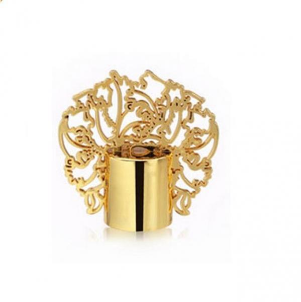 Buy Fashion Colorful Zinc Alloy Perfume Metal Bottle Caps Die Casting Plating at wholesale prices