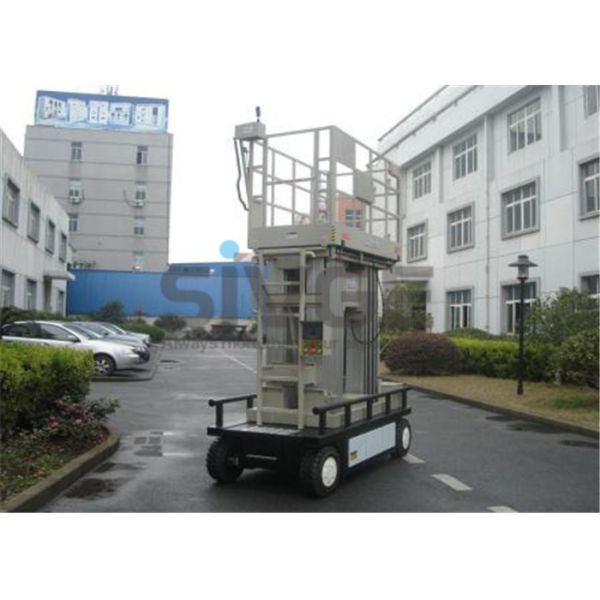 Self Propelled Work Platform 300kg Capacity , 12m Indoor Scissor Lift Platform