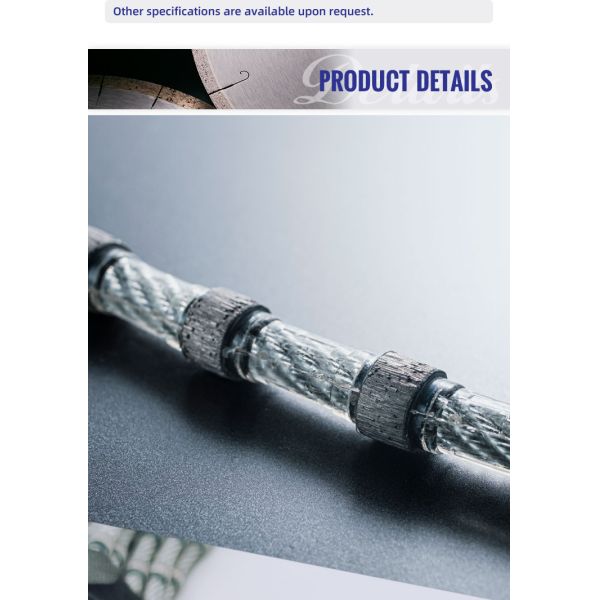 7.3 8.3mm Diamond Wire Saw for Granite Marble Block Squaring and Profiling Guaranteed