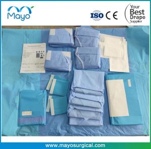 China Abdominal Blue Surgical Drape Laparotomy Drape SMS PP Material on sale