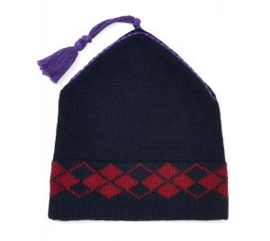 China Comfortable 5gg Knit Beanie Hats With Argyle Jacquard Pattern Customized Color on sale