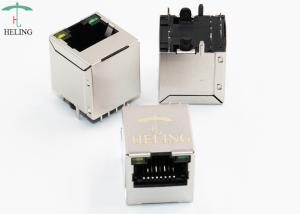 Quality Vertical Type Magnetic RJ45 Connector 8P8C With LED Indicator Pipe Top Entry for sale