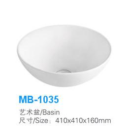 Buy Round counter top basin single faucet hole basin MB-1035 at wholesale prices