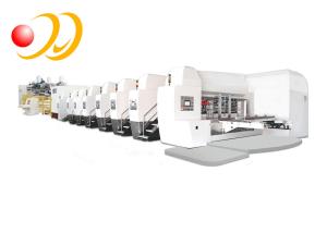 Servo Control Corrugated Box Machine Die Cutting In - Line Folding Gluing
