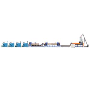 China Double Screw Automatic PP Strap Making Machine Plastic Making Machine with 2 Lines Semi Auto Pp Strapping Machine on sale