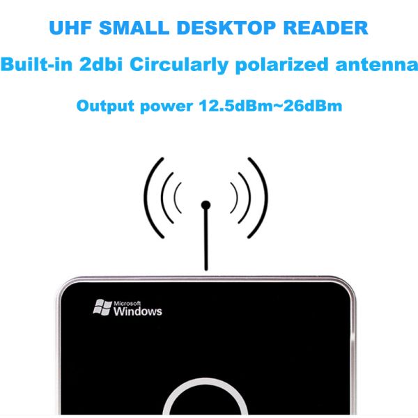 Kebo CK-34 compatible 18000-6C standard small desktop qr code UHF RFID barcode reader