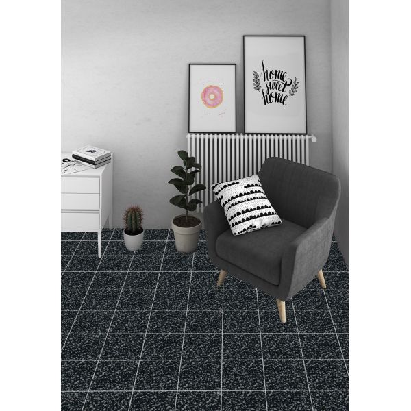 Black Ceramic Rustic Tile 250x250mm for Indoor Floor