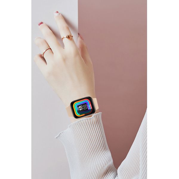 1.69inch Square Screen Smartwatch For Sleep Heart Rate And Exercise Monitoring