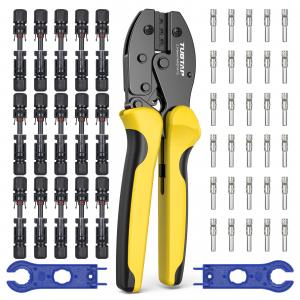 China Durable Alloy PV Solar Crimping Tool Kit With 30pcs Male Female MC4 Connector on sale