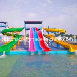 China Water Park Design Rainbow Spiral Slide Fiberglass Hot DIP Galvanizing on sale