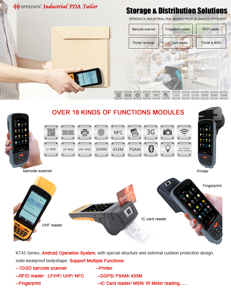 Wifi GSM Rugged Barcode Scanner for Android Chip Card , 8MP Camera