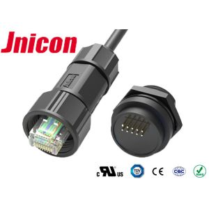 Quality Outdoor IP68 Waterproof Rj45 Ethernet Connector PA66 Nylon For PCB for sale