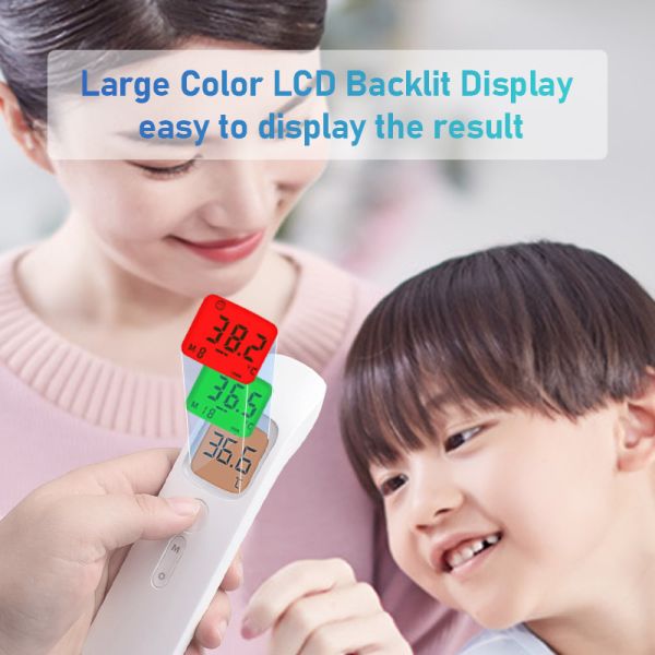 CE DEM Handheld Digital Infrared Thermometer Backlight LED Display 3 Colors