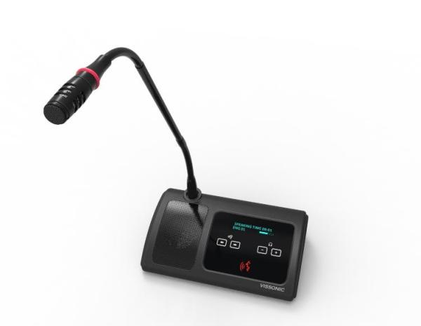 Buy Two - Color LED Indicator Wireless Desktop Microphone System For Government Project at wholesale prices