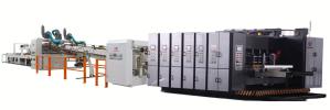China flexo folder gluer, case maker, high speed flexo printing slotting die cutting machine with inline folder gluer on sale