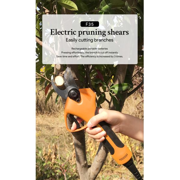 SWANSOFT Garden Trees Branches Cutter Electric Pruner Shears Battery Pruning Shear