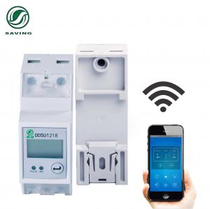 China Smart WiFi 1 Phase Meter Din Rail Energy Monitor Single Phase Electronic Kwh Meter on sale