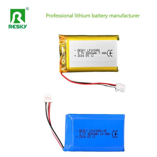 2s Lithium Polymer Battery Pack 103450 7.4v 2000mAh 14.8wh Li-ion Batteries