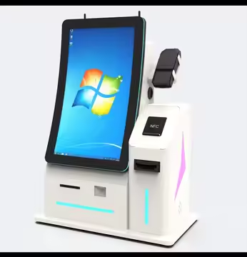 24-Inch Desktop Self-Service Ordering Kiosk with Cash Acceptor – All-in-One Payment Solution for Restaurants & Cafes