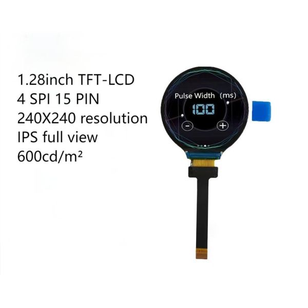 1.28 Inch Round LCD TFT Display Module With Fully Automatic Equipment For Efficiency And Stability