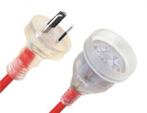 China 3 Prong Plug 10A Saa Power Cord Customized Length With 250V Voltage on sale