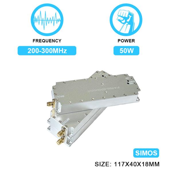 Buy 50W 200-300MHz PA Power Amplifier Signal Blocking Device Anti Drone Fpv Uav Drones Module with Simos at wholesale prices