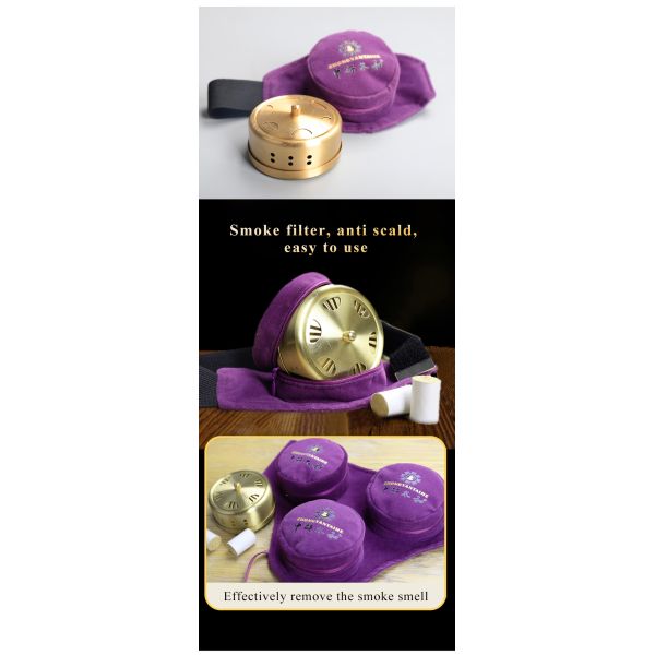 Convenient Moxa Box Pure Copper Portable Moxibustion Tools 7.8*4cm