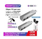 Portable Type C Solid State Drive USB3.2 2 Tb Usb Stick SATA And Nvme Interface