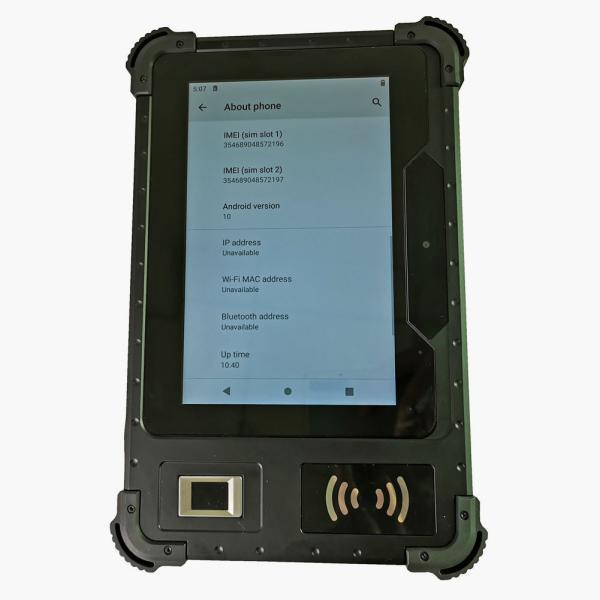 Buy 8 Inch MT6762 8 core Rugged Android Tablet Pc With RJ45 RS232 SMA Port With Barcode Scanner Fingerprint UHF RFID at wholesale prices