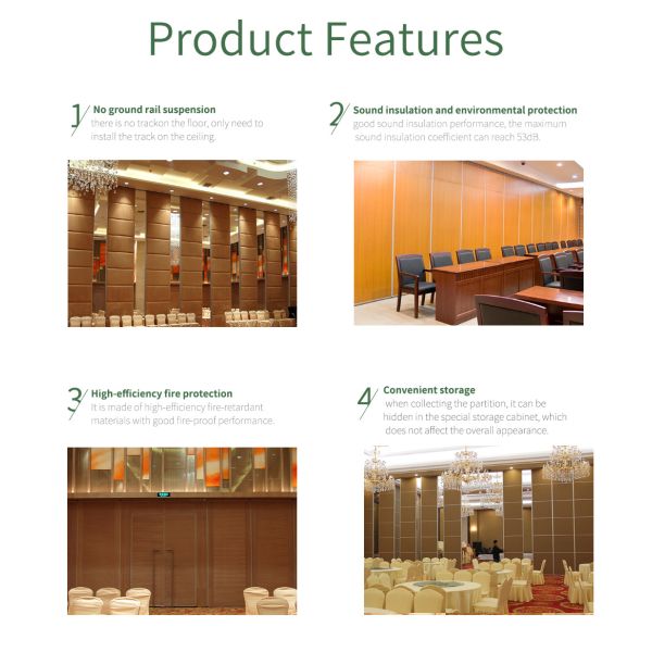 Fireproof Metal Movable Partition Wall Leather Surface With Safe Material