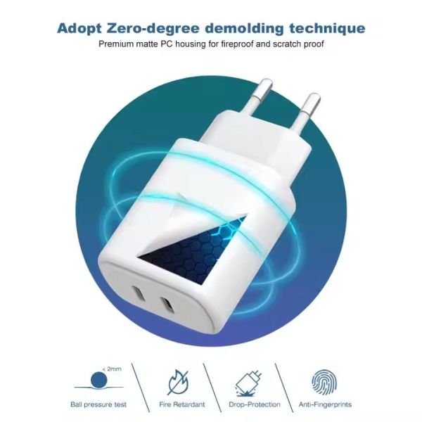 Factory Direct PD 25w Charger KR UK EU US Plug 20W 25W USB C Chargers 5V3A Portable Mobile Phone 25w GaN Fast Charger Type C