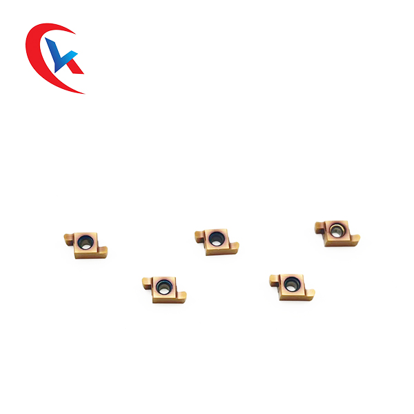 GER200-100CR Light Gray PVD Processed Workpieces Carbide Grooving Inserts