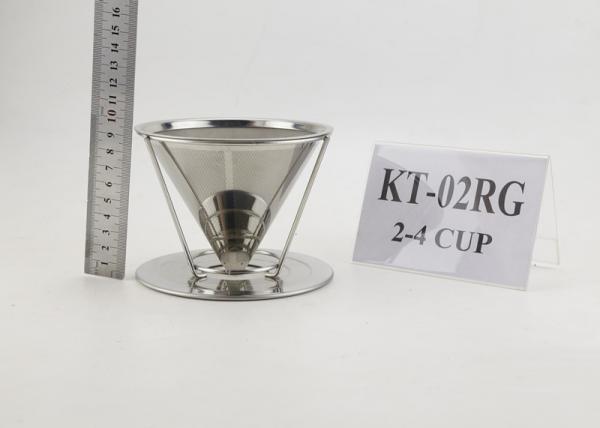 Buy Eco - Friendly Stainless Steel Coffee Dripper Reusable With Separating Stand at wholesale prices