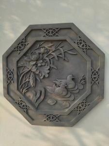 China Natural Blue Cnc Sandstone Carvings Hand Carved Sandstone Relief 30mm on sale