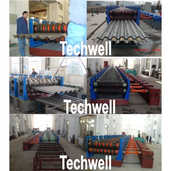 Automatic Custom Steel Corrugated Sheet Roll Forming Machine For Silo Wall Panel