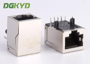 China Customized 10/100base - T RJ45 Modular Connector With Transformer 1 X 1 Tab Down on sale