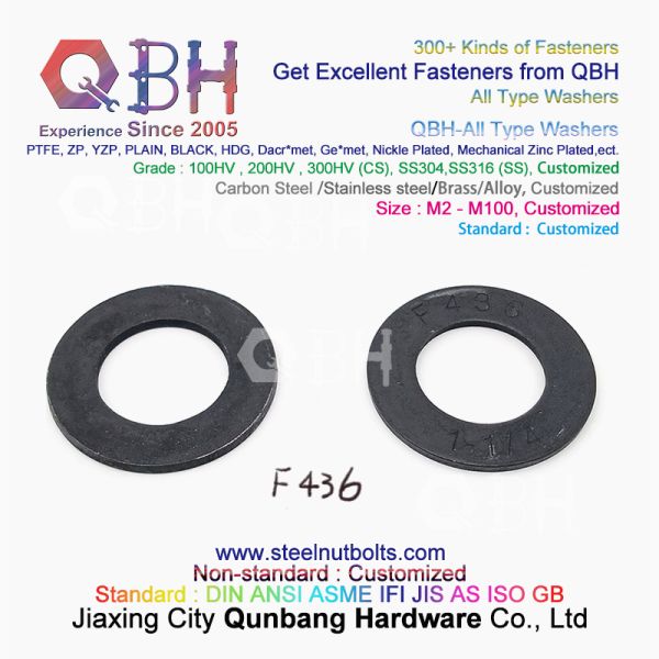 QBH DIN125 DIN127 F436 F436M F959 F959M DIN434 DIN436 NFE25-511 All-Type Flat Spring Tapered Toothed Round Square Washer