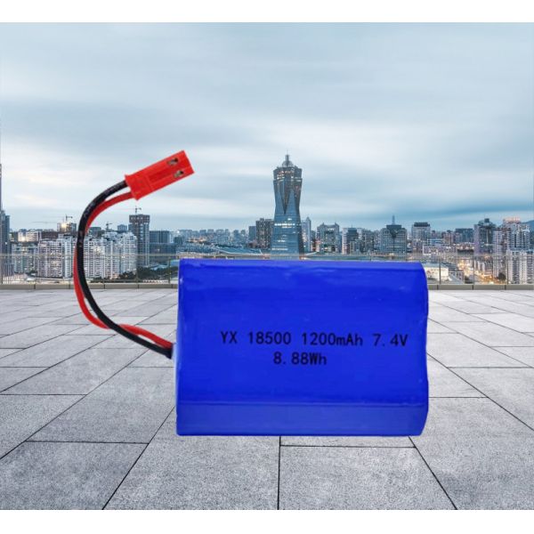 Rechargeable Lipo Solar Lithium Ion Battery Pack 7.4 1200mah Eco Friendly
