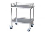Durable Two Shelves Stainless Steel Medical Trolley Surgical Instrument Trolley
