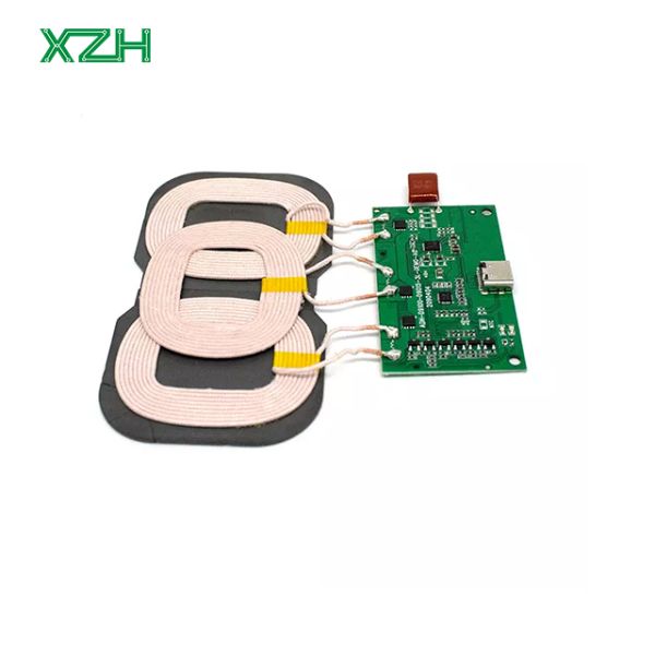 CE FCC ROHS Certified Custom Mobile Wireless Charger PCB Assembly Module with 2 Coils